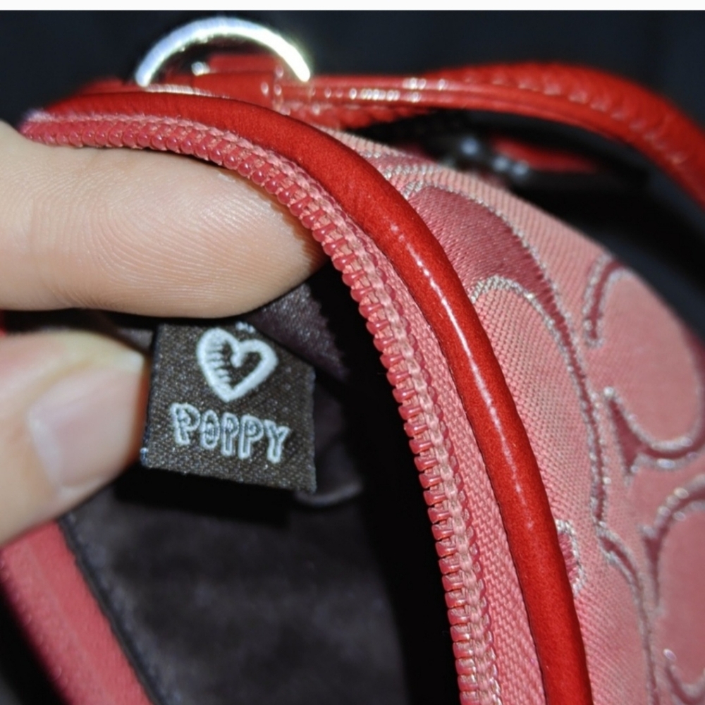 Coach POPPY Red and Silver Vintage Wristlet EUC - Picture 12 of 12